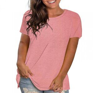 Women Spring Printed Mid-length 3/4 Sleeves O-Neck Casual Tee Tops T-shirt